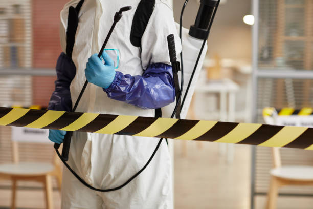 Professional Biohazard Cleanup technician working in Dedham, MA